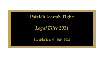 Patrick Joseph Tighe Legal Elite 2021 Florida Trend July 2021